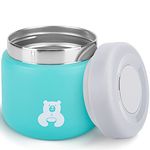 Charcy 12oz Kids Stainless Steel Vacuum Insulated Food Jar, Wide Mouth Leak-Proof Soup Thermo, Container Set for 8h Hot and 6h Cold - Turquoise