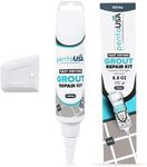 PentaUSA Grout - Tile Grout Filler, Fast Drying Grout Repair Kit, Restore and Renew Grout Lines - Grout Float Included (250g - White)