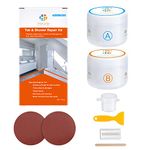 Porcelain Repair Kit White, Bathtub Repair Kit White, Tub Repair Kit White, 3.7oz Fiberglass Repair Kit for Porcelain Ceramic Enamel Acrylic, Tub Tile Sink and Shower Chip Crack Repair Kit White