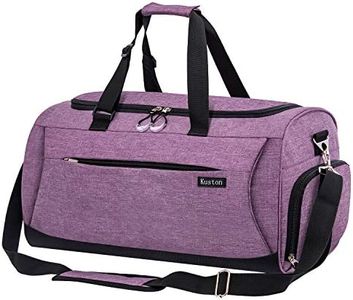 Kuston Sports Gym Bag with Shoes Compartment &Wet Pocket Gym Duffel Bag Overnight Bag for Men and Women, purple, One_Size