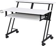 Acme Suitor Wooden Top Music Recording Studio Desk in White and Black