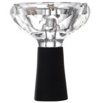 Hookah Bowl Phunnel Diamond-Shaped Glass Shisha Bowl Large Size, High-Temperature Resistant for Heat Management Systems Elevate Your Shisha Experience (Color : Black)