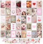 97 Decor Pink Coquette Room Decor Aesthetic - Girly Coquette Wall Decor, Light Pink Posters for Room Aesthetic Pictures, Vintage Coquette Decor Downtown Collage Kit for Teen Girl Dorm Bedroom (4x6)