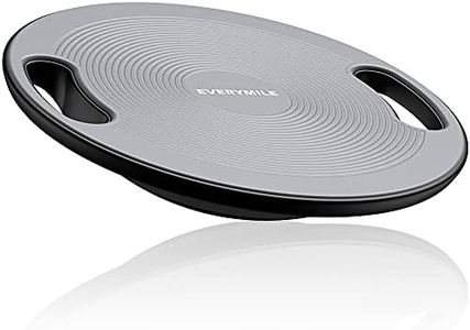 EveryMile Wobble Balance Board, Exercise Balance Stability Trainer Portable Balance Board with Handle for Workout Core Trainer Physical Therapy Gym 15.7" Diameter No-Skid Surface