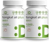 2 Pack Tongkat Ali Extract 300:1 with Horny Goat Weed 1,100mg, 480* Capsules – Indonesian Longjack Eurycoma Longifolia Root – Extra Strength Herbal Supplement for Energy