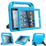 Surom Kids Case for iPad 2 3 4 （Old Model）- Built-in Screen Protector, Shockproof Handle Stand Kids Friendly Protective Case for iPad 2nd 3rd 4th Generation, Blue