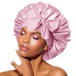 BONNET QUEEN Silk Bonnet Satin Bonnet Hair Bonnet for Sleeping Adjustable Bonnet Tie Bonnets Night Cap Sleep Cap Hair Wrap for Women Curly Hair