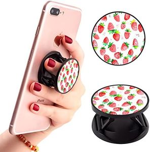 Ufbara 2 Pack Phone Stand Holder Finger Expanding Kickstand Hand Grip Widely Compatible with Almost All Phones Cases (Strawberry)