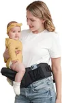 Baby Hip Seat Carrier Stylish Hip Seat Baby Carrier for Newborns to 8-66 lbs Toddlers, Various Pockets, Adjustable Waistband, Ergonomic Non-Slip Toddler Carrier for Breastfeeding & On-The-Go (Black)