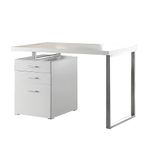 Coaster Brennan 3-Drawer Reversible Set up Office Desk | White.