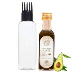 Blend It Raw Apothecary Avocado oil 100ml & Applicator Bottle with Comb Cap Combo | Cold Pressed Avocado Carrier Oil for Curly Hair and Dry Skin With Applicator Bottle for Applying Hair Oil