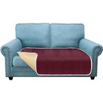 Granbest Luxury Chenille Loveseat Cover 2 Seater Fashion Sofa Cushion Cover for Kids,Pets, Four Seasons Universal Washable Sofa Protector (2 Seater, Wine Red)