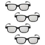 WELANE 3D Glasses, 4 PCS 3D Vision Glasses for TV, Movie, Game (Black)