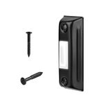 Lighted Doorbell Push Button, Metal Door Bell Button Wired with Screws Wall Mounted Doorbell Switch Door Chime Button Doorbell Button Replacement for Most Doorbell Door Chime (black)