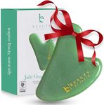 Beauty by Earth Jade Gua Sha - Face Sculpting Tool for Face Massage, Jaw Massager, Facial Massage Tools are Stocking Stuffer Ideas for Women and Teenage Girls, Small Gifts