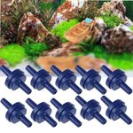 Petzlifeworld One Way Plastic Check Valves for Aquarium Air Pump (Blue)-10 Pieces