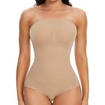 JOYSHAPER Strapless Bodysuit for Women Tummy Control Seamless Shapewear Bodysuits Ribbed Body Shaper Tank Top