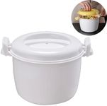 WANGYZJ Microwave Rice Cooker, Food Grade Portable Microwave Steamer for Rice, Microwave Steamer for Vegetables, Microwave Cookware (S)