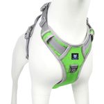 HANK No Pull Dog Harness - Night Reflective - Oxford Fabric - 4 Adjustable Buckles - Chest (Min 32 - Max 42" inches) (X-Large, Neon Green - Grey Design)