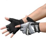 UROCK Microfiber Breathable Cycling Gloves for Men & Women, Half Finger Cycling Gloves, Perfect Bike Riding Gloves, Sports Gym Gloves (L) (M, Grey)