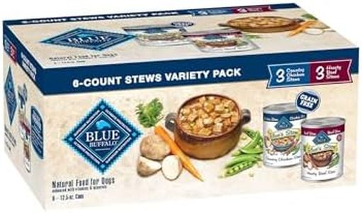 Blue Buffalo Blue's Stew Natural Wet Dog Food, Made with Natural Ingredients, Hearty Beef and Country Chicken Variety Pack, 12.5-oz. Cans, 6 Count