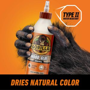 Gorilla Wood Glue 236ml – Strong Fast-Setting Adhesive