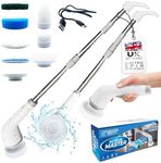 Scrub Master™ Electric Spin Scrubber Cordless Rechargeable - Electric Cleaning Brush Handheld Power Scrubber with Long Handle and 8 Brush Heads for Cleaning Kitchen, Tile, Bathroom, Window, car