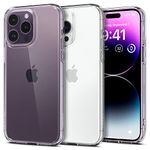 Spigen Case for iPhone 14 Pro Case: Ultra Hybrid [Military-Grade Protection], [Anti-Yellowing], Slim and Lightweight for iPhone 14 Pro Case - Crystal Clear