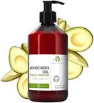 Avocado Bio Cold Pressed Oil Organic Massage Oil, Baby Skin, Body Oil, Hair, Facial, Natural Oil Face Serum Dry and Damaged Hair Organic Hair Oil 250 ml 8.8 fl oz