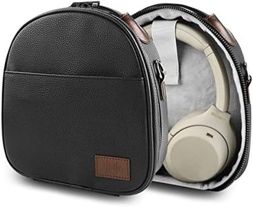 Geekria Headphones Pouch Compatible with JBL, Audio-Technica, M&D, B&O, Bose, Grado, Sony Case, Replacement Protective Travel Carrying Bag with Cable Storage (Black)