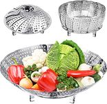 DDN_R_ Vegetable Steamer Basket Stainless Steel Vegetable Steamer for Cooking Vegetable & Fruits/Salad/Steaming with Insert for Pots, Crock, Pans Food Drain Bowl (Silver)