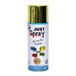 just spray Acrylic Spray Paint Gloss Finish Multipurpose Spray Paint | DIY, Quick Drying Good finish for Metal, Wood, and Walls 400ml (Bronze Gold)