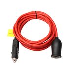 ATORSE® Cigarette Lighter Extension Cord Cable Heavy Duty 12Ft 12V/24V Car Charger with Cigarette Lighter Socket Plug