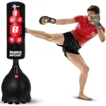 Gallant Sports - Free Standing Punching Bag, Heavy Duty Boxing Bag for Kickboxing, MMA, Muay Thai, Martial Arts, Boxing Training Equipment, Durable Pedestal Stand, Indoor & Outdoor Use, Black - 5.5ft
