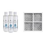 LG LT1000P3 Genuine Replacement Refrigerator Water Filter (3-Pack) + LT120F Air Filter (LT120F)