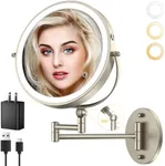9" Wall Mounted Lighted Makeup Mirr