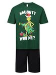 Ex UK Store Mens Christmas Pyjamas The Grinch Short PJ Set Xmas Night WEAR (The Grinch - Green - 2XL)