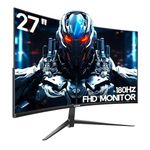 Gawfolk 27 Inch Gaming Monitor 165/180HZ Curved Full HD 1080P 1800R Frameless Computer Monitor, 1ms GTG with FreeSync,Low Motion Blur, Eye-Care Technology, Support VESA, DP, HDMI Port (Black)