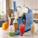 Olsen & Smith Soft Serve Ice Cream Maker & 3-in-1 Slushie Machine – Slush, Slushy, Frozen Cocktail, Margarita, Milkshake, Sorbet, Frappe & Iced Coffee Maker – Self-Cleaning, No Ice, Home Bar, Blue