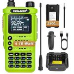 TIDRADIO TD-H8 Ham Radio Transceiver, 2 Way Radio Scanner, Portable UHF VHF Two Way Radio Communication, 10W Rechargeable APP Wireless Programming Dual Band Walkie Talkie (Green), 1 Pack