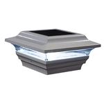 Classy Caps SL211W Aluminum Imperial Solar Post Cap, 4" x 4", White