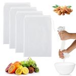 YUHENGCT Nut Milk Bag Cheese Cloth Bag for Straining,All Natural Cheesecloth Bags,Cold Brew Coffee Bag,Reusable Food Strainer for Produce,Tea,Yogurt,Juice,Wine,Soup,Herbs