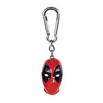 Pyramid International Marvel Deadpool 3D Keyring (Head Design) Carabiner Key Ring, Zip Pull or Backpack Key Chain Charm, Marvel Key Chains for Women, Marvel Key Chains for Men - Official Merchandise