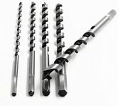 ZONADA 230mm Long Twist Hardwood Drill Bit Set of 5 Hardened High Carbon Steel 6-14mm Metal Spiral Drill Woodworking Hole Opener Punching Tool for Wood, Hardwood, Cork, Solid Wood