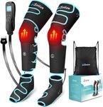 Sotion Leg Massager with Heat and Compression for Circulation & Recovery, Upgraded Foot Calf Thigh Sequential Massager Device with Handheld Controller, 4 Modes 4 Intensities, Help for Leg Pain Relief