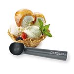 Zeroll 1024-ZT Zerolon Hardcoat Anodized Commercial Ice Cream Scoop with Unique Liquid Filled Heat Conductive Handle Easy Release 48 Scoops per Gallon Made in USA, 1.5 Ounce, Black