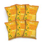 Taali Jowar & Protein Puffs | 60 gm (Pack of 6) | Cheese & Herbs | Healthy Roasted Tasty Snacks, Ready to eat | 100% Veg., Gluten free products, No Cholesterol, No Trans-Fat