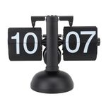 Retro Mechanical Flip Clock, Stainless Steel, Adjustable, Ideal Mechanical Retro Style Flip Desk Clock Table Clock for Home Office, Best Retro Birthday All