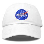 DALIX NASA Meatball Insignia Worm Logo Kids Hat Baseball Cap Girls Boys, Meatball / White, One Size