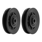 Luwint 3.5" Bearing Pulley Wheel, 2 Packs Fitness Pulleys Replacement for Home Gym Parts